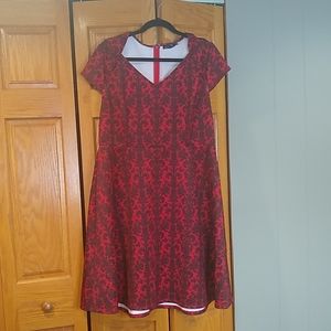 Red and black Isabel + Alice dress